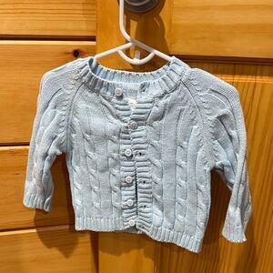 Blue Cable Knit Kids Sweater